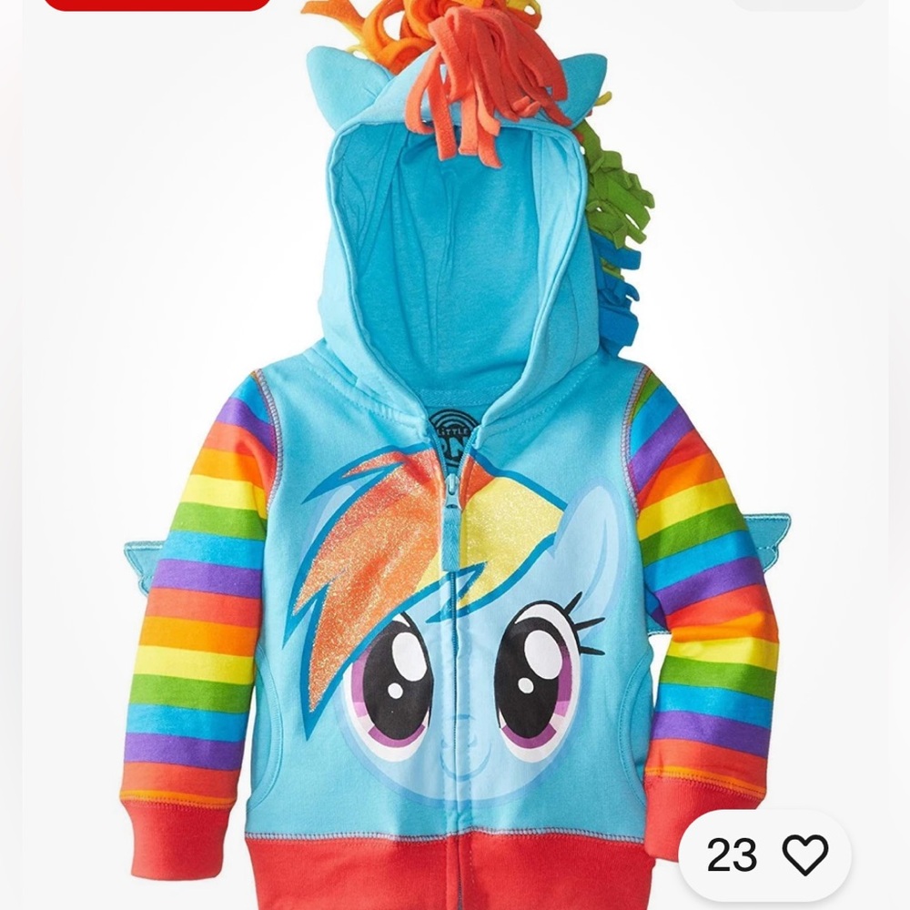 Colorful Rainbow Hoodie with Character Design